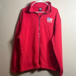 Red 2015 Team USA Full Zip  Fleece Jacket 2XL